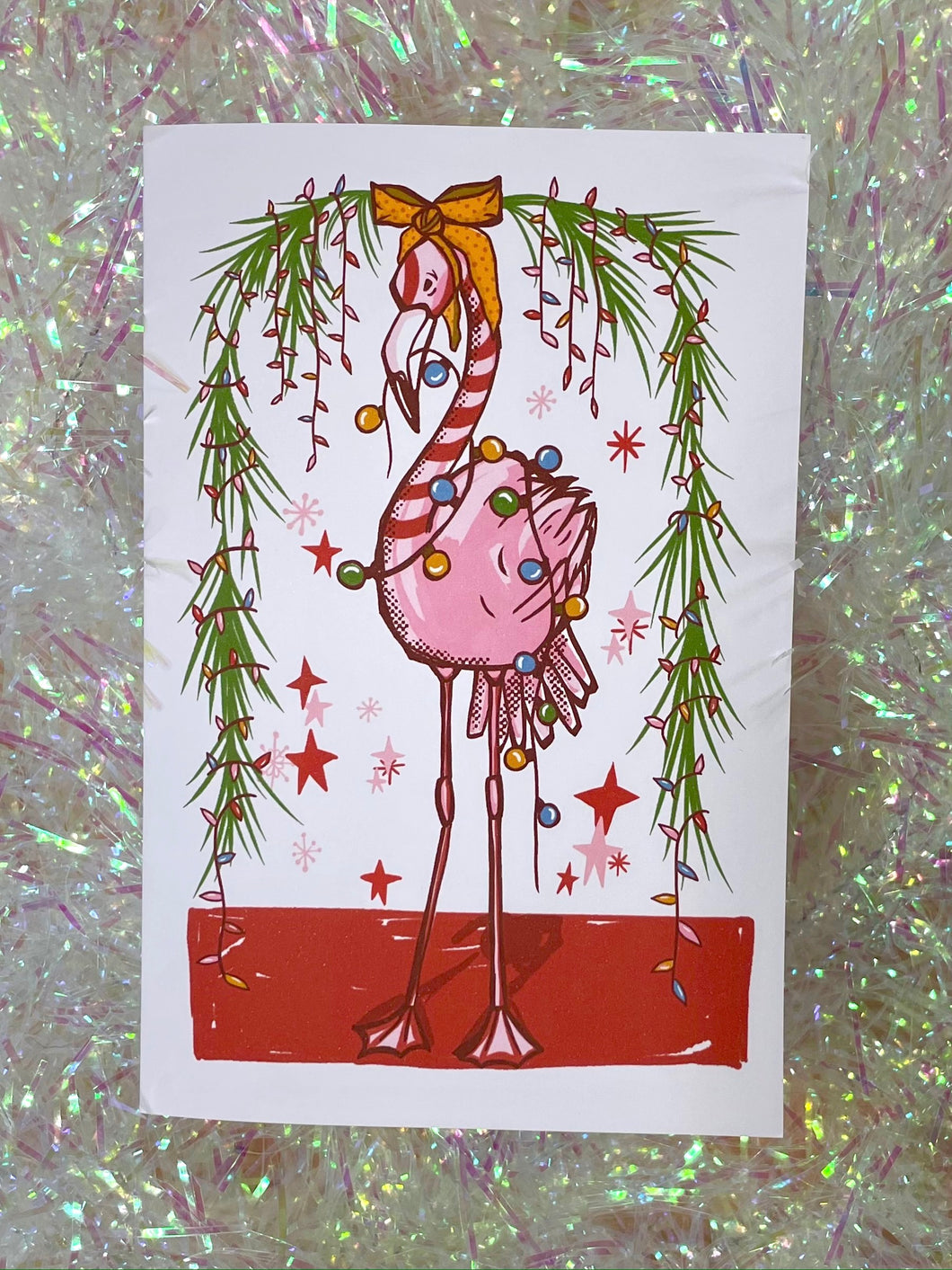 Festive Holiday Flamingo