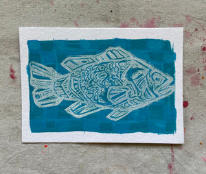 Fish - Block Print 17