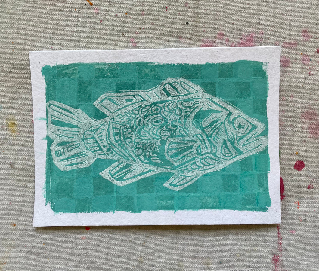 Fish - Block Print 16