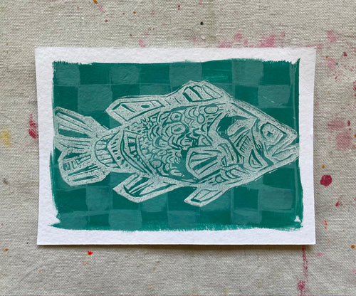 Fish - Block Print 15