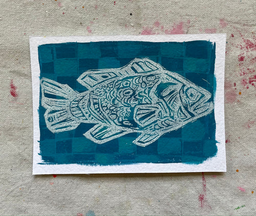 Fish - Block Print 14
