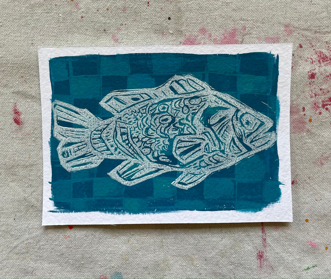 Fish - Block Print 14