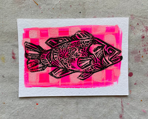 Fish - Block Print 12