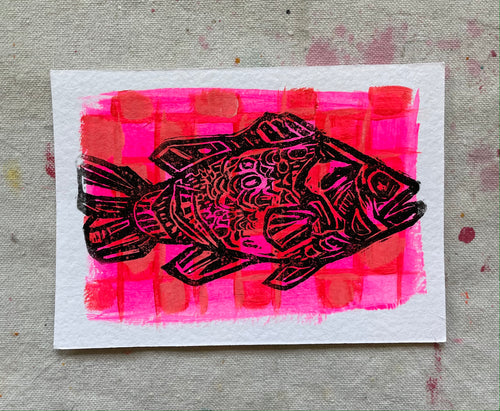 Fish - Block Print 11