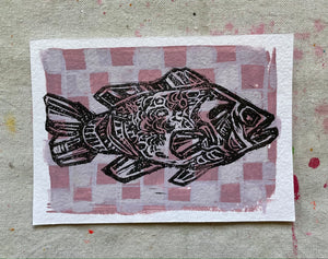 Fish - Block Print 10