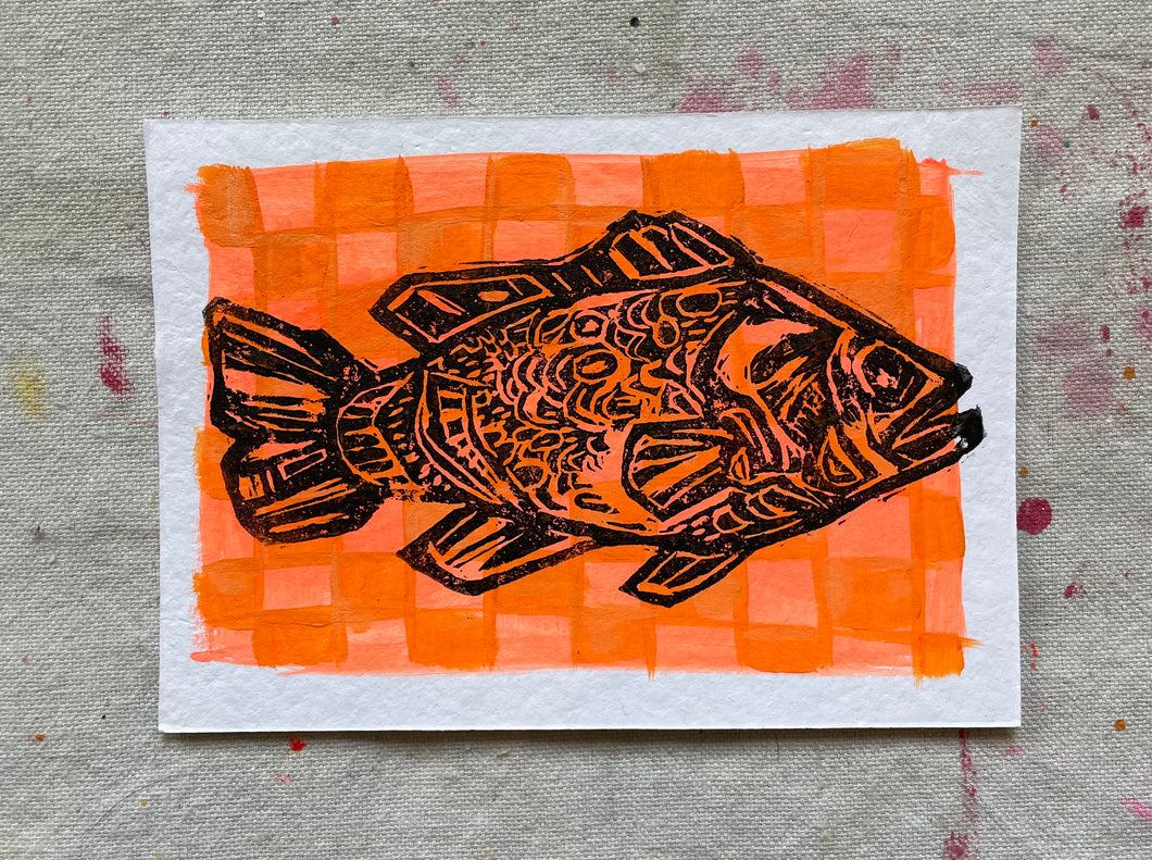 Fish - Block Print 7