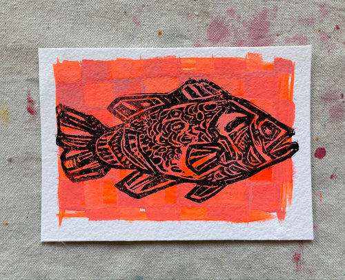 Fish - Block Print 5