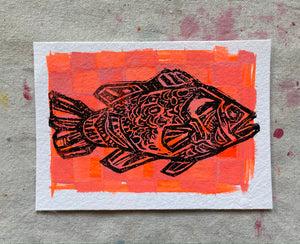 Fish - Block Print 5