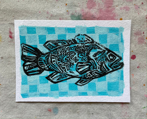 Fish - Block Print 4