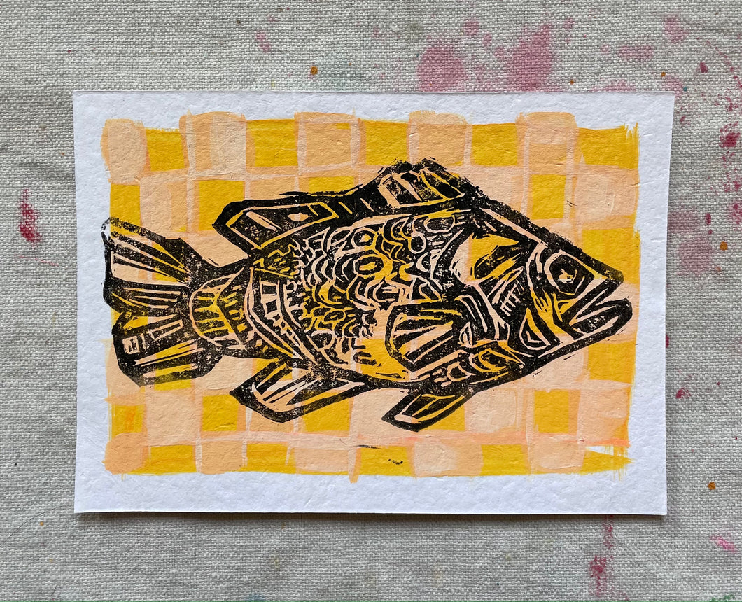 Fish - Block Print 3