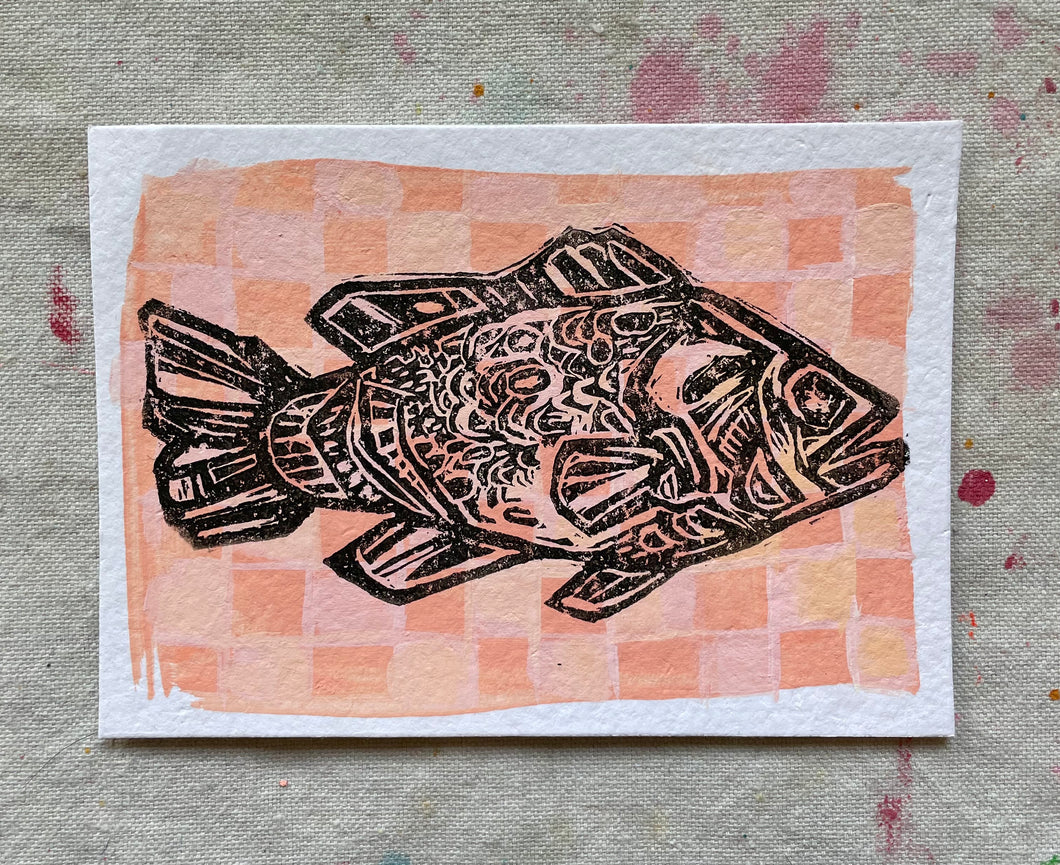 Fish - Block Print 2