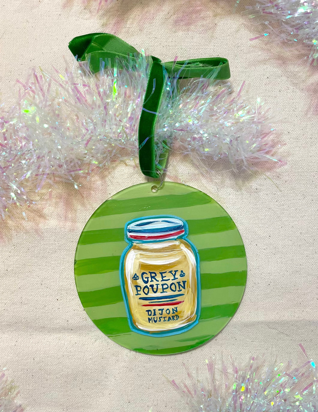 Grey Poupon Ornament- Green