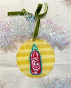 Sriracha Ornament- Yellow
