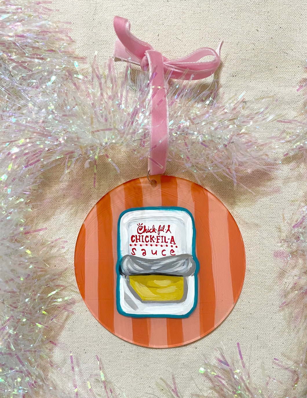 Chick Fil A Sauce Ornament- Orange