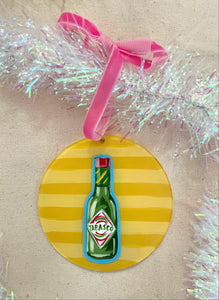 Green Pepper Tabasco Ornament